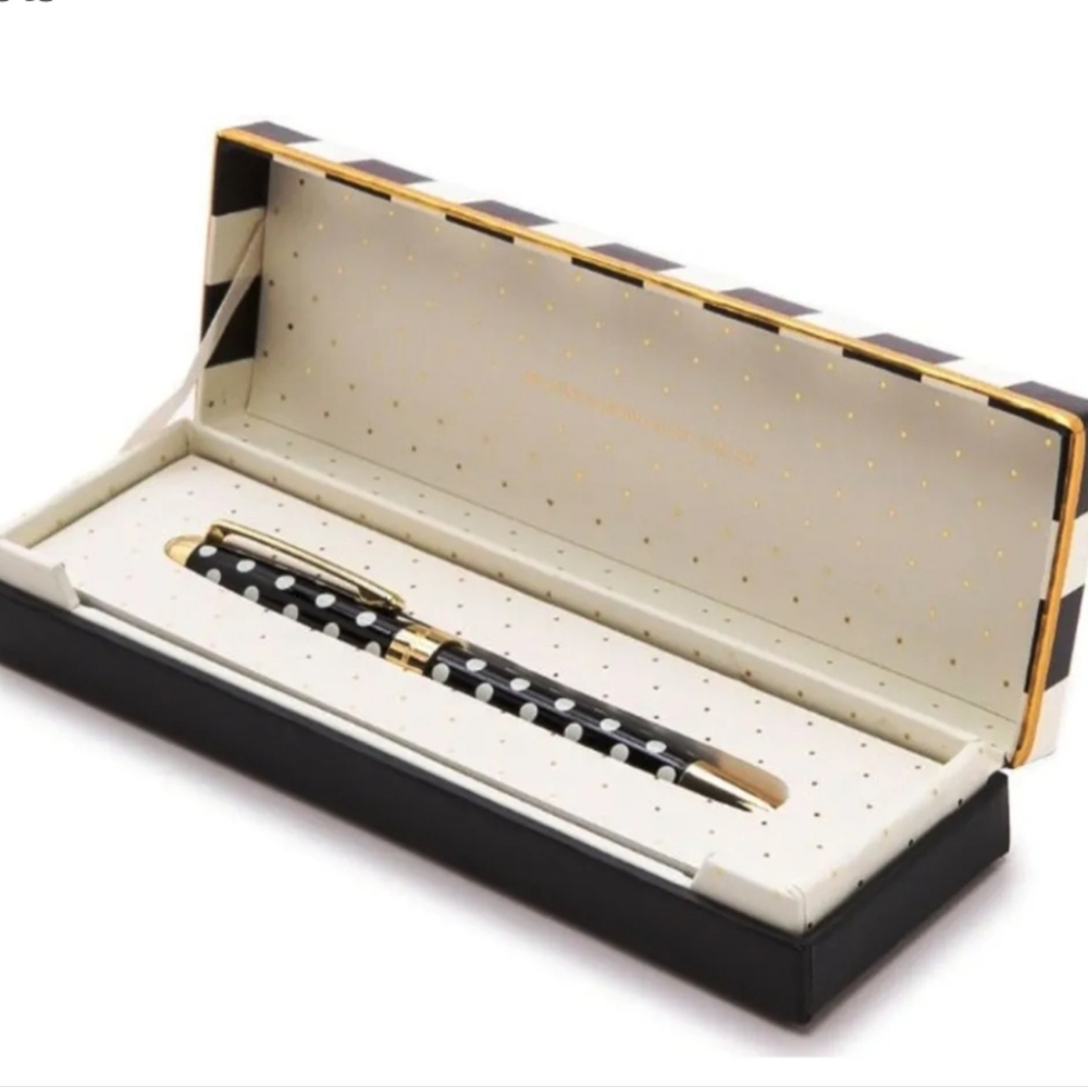 Kate Spade Black and Gold Ballpoint Pen Nib